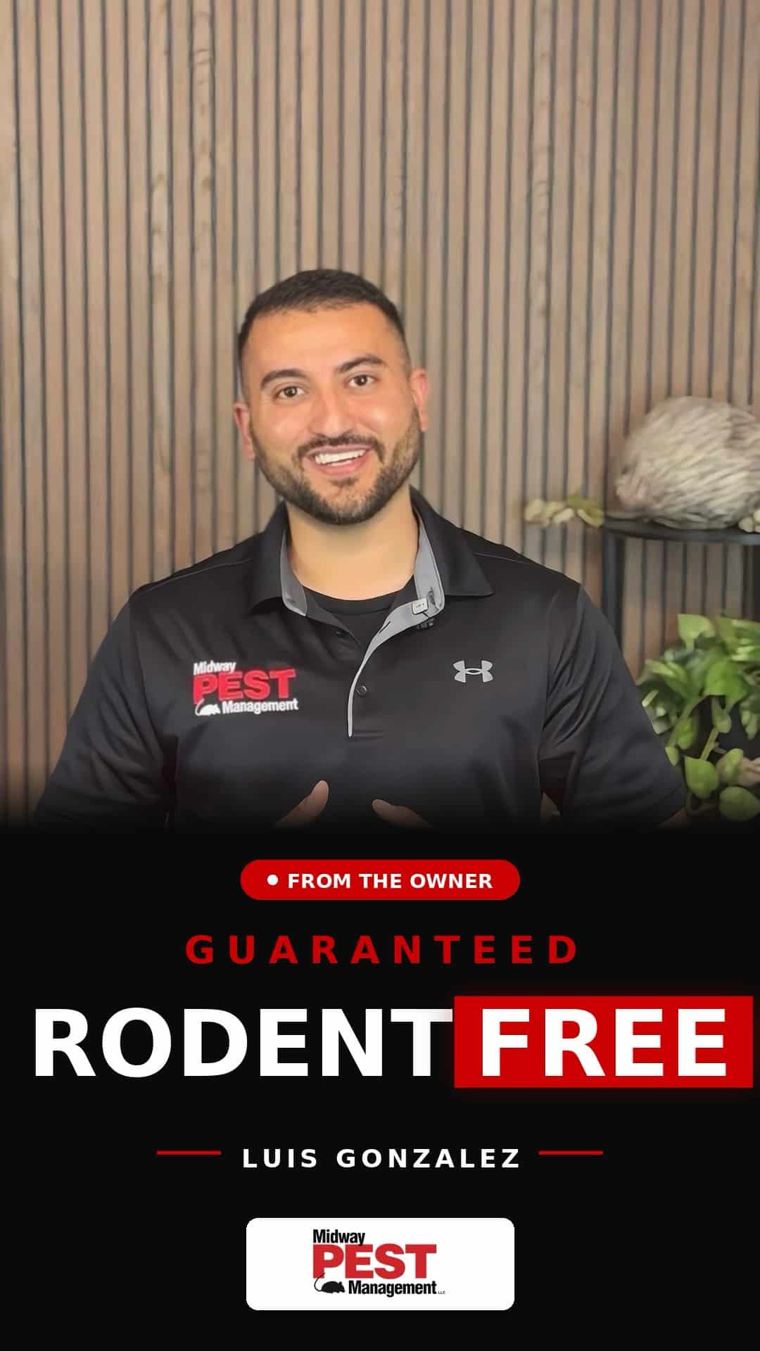 Luis Gonzalez, owner of Midway Pest Management — guaranteed rodent free